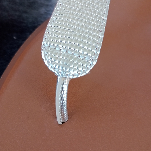 MICHAEL Michael Kors Plate Sandal Gold Metallic Snake Women’s Size 10M - Picture 13 of 13